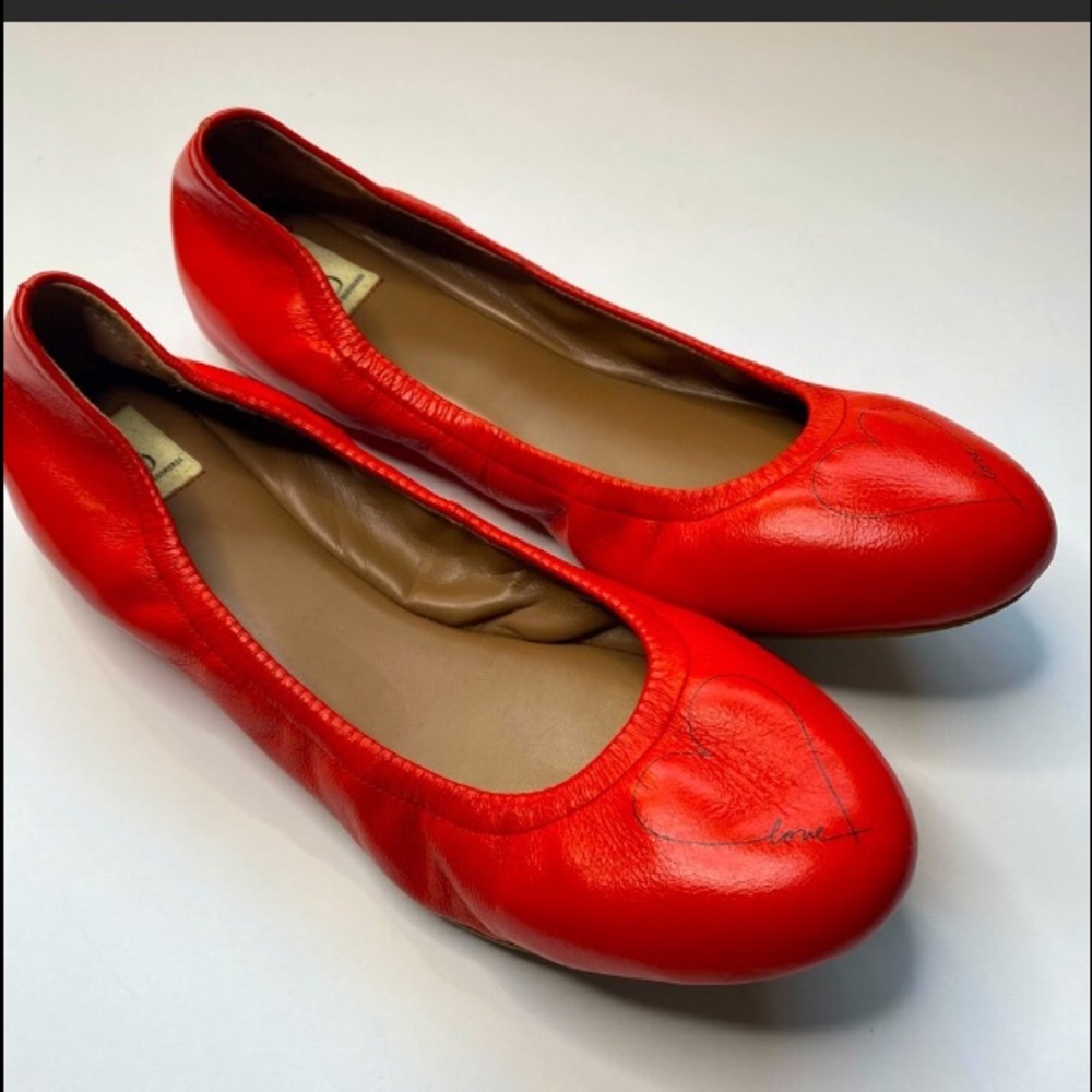 ED Ellen DeGeneres Langston Heart Ballet Flats 8.5